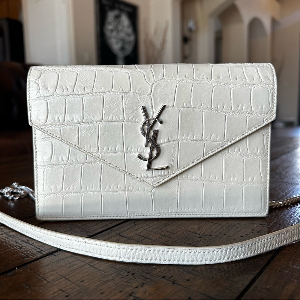 Saint Laurent YSL Croc Embossed WOC